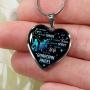 I Am His Eyes He Is My Wings I Am His Wife He Is My Guardian Angel Loss Of Husband Heart Pendant Necklace