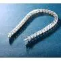 14K White Gold Plated Cubic Zirconia Classic Tennis Bracelet for Women Men 4mm Wedding jewelry