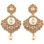 Aheli Stunning Indian Wedding Party Designer Faux Stone Beaded Dangle Earrings Ethnic Traditional Jewelry for Women Girls