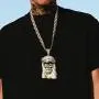 YIMERAIRE Hip Hop Jewelry 18K Gold Plated 3D Large Shark Pendant Iced Out Premium Zircon Fish Animal Creative Necklace with Free Rope Chain YIMERAIRE Hip Hop Jewelry 18K Gold Plated 3D Large Shark Pendant Iced Out Premium Zircon Fish Animal Creative Necklace with Free Rope Chain