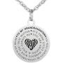 Kisseason Stainless Steel Inspirational Words Jewelry Gift to My Granddaughter Dog Tag Keychain Pendant Necklace