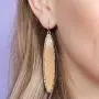 Bohemian Geometric Natural Wood Statement Earrings - Laser Cut Texture Ethnic Wooden Leaf, Teardrop, Moroccan Dangles Bohemian Geometric Natural Wood Statement Earrings - Laser Cut Texture Ethnic Wooden Leaf, Teardrop, Moroccan Dangles