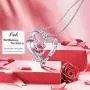 Heart Necklace 14K Gold Plated 5A Cubic Zirconia Pendant Necklaces for women