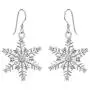 EVER FAITH Womens 925 Sterling Silver CZ Winter Party Snowflake Hook Dangle Earrings Clear EVER FAITH Womens 925 Sterling Silver CZ Winter Party Snowflake Hook Dangle Earrings Clear