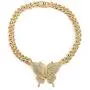 yfstyle Cuban Link Chain Gold/Silver Shiny Rhinestone Butterfly Necklaces for Women Girls Hip Hop Diamond Choker Cuban Link Necklace with Butterfly Charm Fashion Accessories yfstyle Cuban Link Chain Gold/Silver Shiny Rhinestone Butterfly Necklaces for Women Girls Hip Hop Diamond Choker Cuban Link Necklace with Butterfly Charm Fashion Accessories