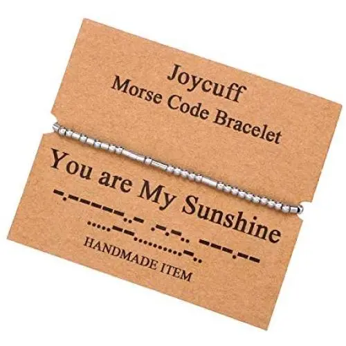 Inspirational Morse Code Encouragement Bracelets for Women Funny Jewelry Gifts for Teen Girls Daughter Sister Best Friend Friendship Adjustable Dainty Silk Beaded Wrap Bracelet Inspirational Morse Code Encouragement Bracelets for Women Funny Jewelry Gifts for Teen Girls Daughter Sister Best Friend Friendship Adjustable Dainty Silk Beaded Wrap Bracelet