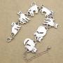 RechicGu Egyptian Bastet Cat Kitten Pet Animal Charms Chain Link Bracelet Bangle Gift