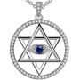 Protection Symbol Evil Eye Jewelry for Mom Grandma Silver Blue Evil Eye Necklace Star of David Hamsa Hand Bracelet Evil Eye Hamsa Hand Ring Amulet Jewelry for Women Girl Birthday Gift