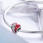 BAMOER 925 Sterling Silver Heart Charm Beads Heartbeat Love Heart Shape Charm Fit Bracelet Necklace for Her