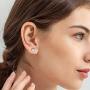 Titanium Earrings, TGNEL Titanium Stud Earrings, Tiny Hexagon Hypoallergenic Earrings for Sensitive Ears Women Girls Men, Premium High Polished