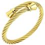 555Jewelry Classic Vintage Stainless Steel Twisted Wire Cuff Bracelet Bangle