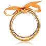 Glitter Jelly Bracelets Set - Gold Powder Lining Fashion Jewelry Colorful Bangles Cute Bracelets Lightweight Christmas Halloween Party Bracelet Gifts for Women Girls