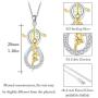 CUOKA MIRACLE Cross Necklace, Rose Flower Pendant Necklace 18k Rose Gold Plated Jewelry Gift for Women