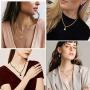 FindChic Handcuff Necklace Padlock Pendant Customized Handcuff Bracelet Partners in Crime Stainless Steel 18K Gold Plated Curb Chain Interlocking 18inch Friendship Statement Necklace for Girls & Women