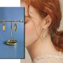 DAMLENG 5 Pairs Lightweight Handmade Long Bohemian Gold Hollow Leaf Dangle Drop Hook Earrings Set for Women Girls Gifts Lightweight Statement Jewelry