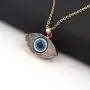 HUNO Classic Turkish Evil Eye Necklace Imitated Druzy Pendant Gold Plated Faith Protection Lucky Jewelry for Women and Girls Party Special Days HUNO Classic Turkish Evil Eye Necklace Imitated Druzy Pendant Gold Plated Faith Protection Lucky Jewelry for Women and Girls Party Special Days