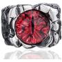 Mens Boys Stainless Steel Ring Gothic Bloody red The Devils eye Multicolor Retro Jewelry