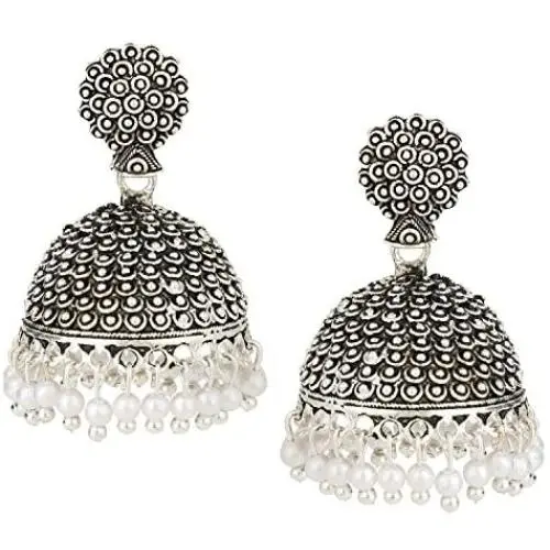 Efulgenz Indian Vintage Bollywood Gypsy Oxidized Gold Plated Traditional Jhumka Jhumki Earrings for Women and Girls Efulgenz Indian Vintage Bollywood Gypsy Oxidized Gold Plated Traditional Jhumka Jhumki Earrings for Women and Girls