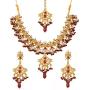 Touchstone Indian Bollywood Gorgeous Intricate Workmanship Mughal White Colorful Rhinestone Crystal Wedding Designer Jewelry Choker Necklace Set in Gold and Silver Tone for Women.