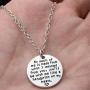 LKXHarleya Round Pendant Teacher Necklace Personalized Engraved Charm Jewelry Graduation Appreciation Gift for Women