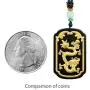 Natural Nephrite Jade Necklace Pendant Inlaid with 22K Gold Good Luck Charm Jade Jewelry Natural Nephrite Jade Necklace Pendant Inlaid with 22K Gold Good Luck Charm Jade Jewelry