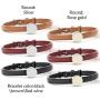 Cremation Bracelet for Ashes Genuine Leather Bangles Cremation Ashes Keepsake Jewelry Stainless Steel for Memorial Urn Bracelet