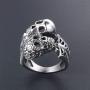 MZC Jewelry Vintage Gothic Skull Ring Stainless Steel Men Women Statement Punk Party Ring Size 8 to 12