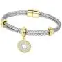 BIJOUX BOBBI Ladies Faceted Cubic Zirconia Cable Wire Charm Bangle (One Color / 5 Styles)