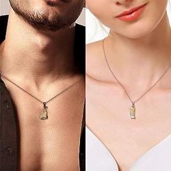 DESIMTION Love Heart Matching Necklaces for Couples,His and Her Gifts for Couples,Wedding Jewelry Set for Men Women