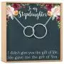 Stepdaughter Gift Necklace: Gifts from Stepmom, Stepsister, Blended Family, Wedding, Daughter of Bride or Groom, 2 Interlocking Circles (silver-plated-brass, NA) Stepdaughter Gift Necklace: Gifts from Stepmom, Stepsister, Blended Family, Wedding, Daughter of Bride or Groom, 2 Interlocking Circles (silver-plated-brass, NA)