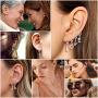 Silvora Sterling Silver Initial Drop Earrings, Women S925 Letter Ear Hoop Jewelry, A-Z Letter Jewelry Dangling Birthday Charms for Girls
