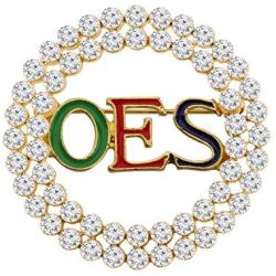 CENWA Order of The Eastern Star OES Jewelry OES Zircon Beads Brooch Pin OES Sorority Jewelry Sorority Gifts