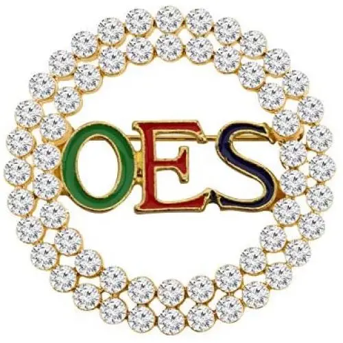 CENWA Order of The Eastern Star OES Jewelry OES Zircon Beads Brooch Pin OES Sorority Jewelry Sorority Gifts
