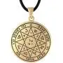 Bronze Seventh Pentacle of Mars Success Talisman Necklace Bronze Seventh Pentacle of Mars Success Talisman Necklace