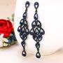 EVER FAITH Womens Austrian Crystal Bohemia Hollow-out Retro Chandelier Teardrop Dangle Earrings