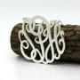 Joelle Monogram Necklace Sterling Silver Custom Any Initial Name Necklace for Women Girls