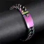 ROWIN&CO Heavy Mens 16MM Stainless Steel Cuban Link Bracelets Hip Hop Jewelry Silver Gold Black Rainbow Color Punk Personalized Miami Curb Chain Bangle, 8/8.86/9.5 inchs