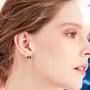 Ear Stud Dangle Sterling Silver Bee And Dripping Honey Asymmetric Gold Earrings For Women Girls