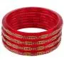Efulgenz Fashion Jewelry Indian Bollywood Crystal Rhinestone Acrylic Resin Wedding Bridal Bracelet Bangle Set