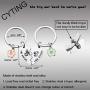 CYTING Her Stitch His Angel Puzzle Piece Keychain Set with Hibiscus Flower Charm Hawaiian Jewelry Gift for Couples Family Best Friends