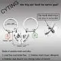 CYTING Her Stitch His Angel Puzzle Piece Keychain Set with Hibiscus Flower Charm Hawaiian Jewelry Gift for Couples Family Best Friends