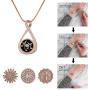 My Prime Gifts Snap Jewelry Rose Gold Rhinestone Infinity Pendant Holds18-20mm
