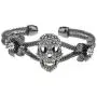 Alilang Womens Jewelry Gothic Punk Skull Floral Halloween Rhinestone Gray Silver Cuff Bracelet Alilang Womens Jewelry Gothic Punk Skull Floral Halloween Rhinestone Gray Silver Cuff Bracelet