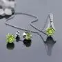 Gem Stone King 925 Sterling Silver Green Peridot Pendant and Earrings Set 3.00 Ct Round Gemstone Birthstone For Women with 18 Inch Chain Gem Stone King 925 Sterling Silver Green Peridot Pendant and Earrings Set 3.00 Ct Round Gemstone Birthstone For Women with 18 Inch Chain