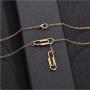 NOUMANDA Minimalist Paperclip Pendant Y Necklace Geometric Hollow Metal Frames Jewelry