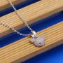 Dainty 100% 925 Silver Necklace for Women & Girl - Cute Mickey Pendant Necklace - Solid Silver Choker Chain 17inch - Fine Jewelry Gift