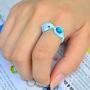 Fun Jewels Cute Dolphin Ocean Animal Wrap Color Change Round Stone Mood Ring Size 6-9