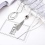 FUNEIA 6 PCS Long Pendant Necklace for Women Simple Bar Layer Three Triangle Tassel Y Charm Necklace Set