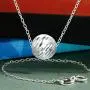 Sea of Ice Sterling Silver Diamond-Cut 10mm Sliding Bead Ball Necklace Pendant Chain Minimalist Jewelry Mothers Day