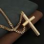 HZMAN Large Stainless Steel Cross Memorial Cremation Ashes Urn Pendant Necklace Keepsake Jewelry Urn